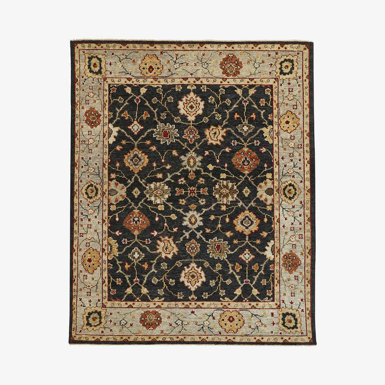 Feizy Rugs Carrington Traditional Oushak Area Rug Geo Floral 8ft-6in x 11ft-6in Black/Gold Feizy Rugs Carrington Traditional Oushak Area Rug Geo Floral 8ft-6in x 11ft-6in Black/Gold